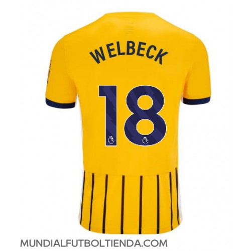 Camiseta Brighton Danny Welbeck #18 Segunda Equipación Replica 2024-25 mangas cortas
